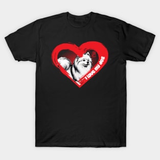 I Love My American Eskimo Dog- Smart dog - I Love my dog T-Shirt